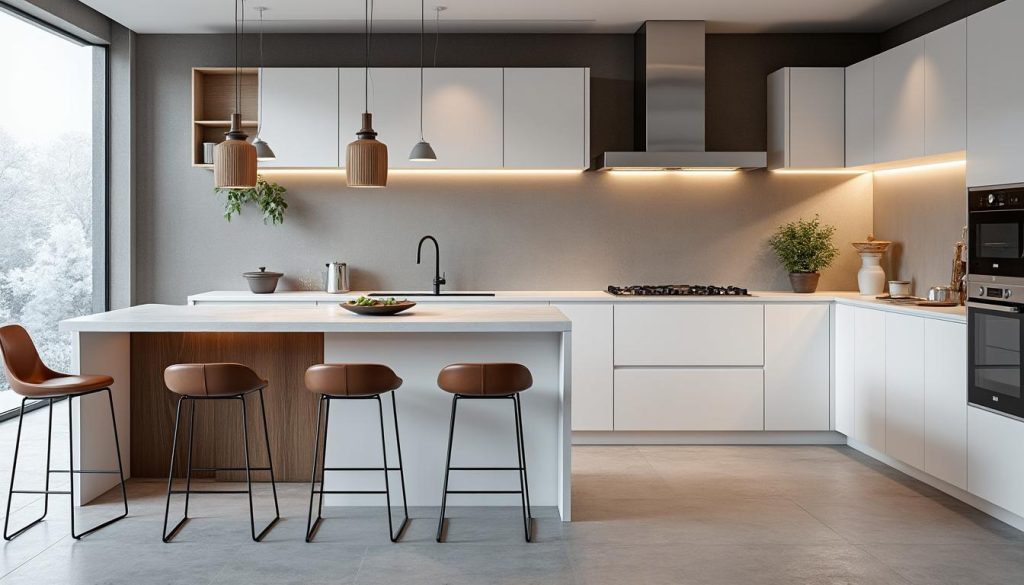 découvrez comment intégrer un îlot central avec table pour optimiser l'espace et la fonctionnalité de votre cuisine tout en apportant convivialité et design.