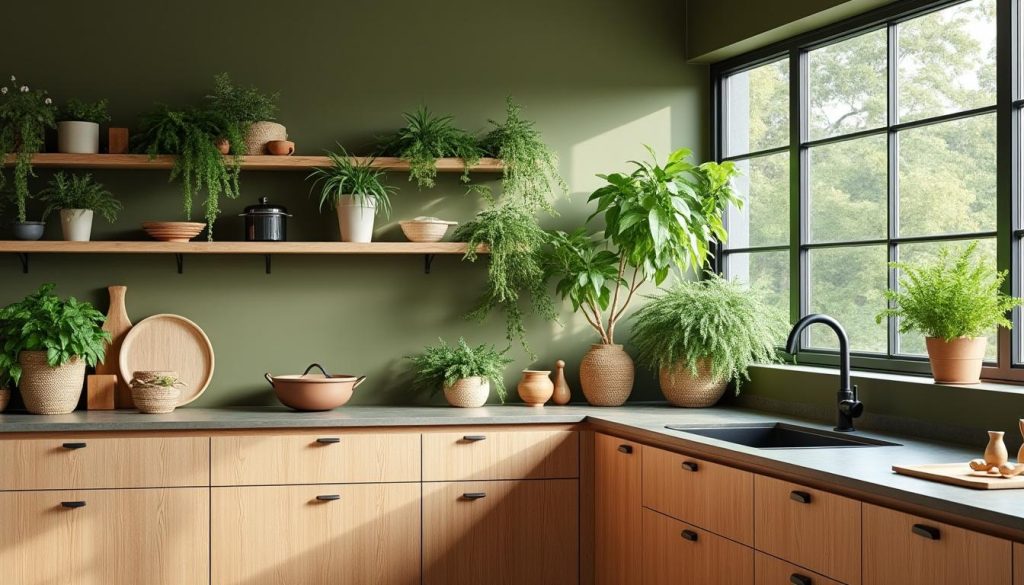découvrez comment choisir la teinte parfaite de peinture vert olive pour votre cuisine et créer un style naturel et chaleureux.