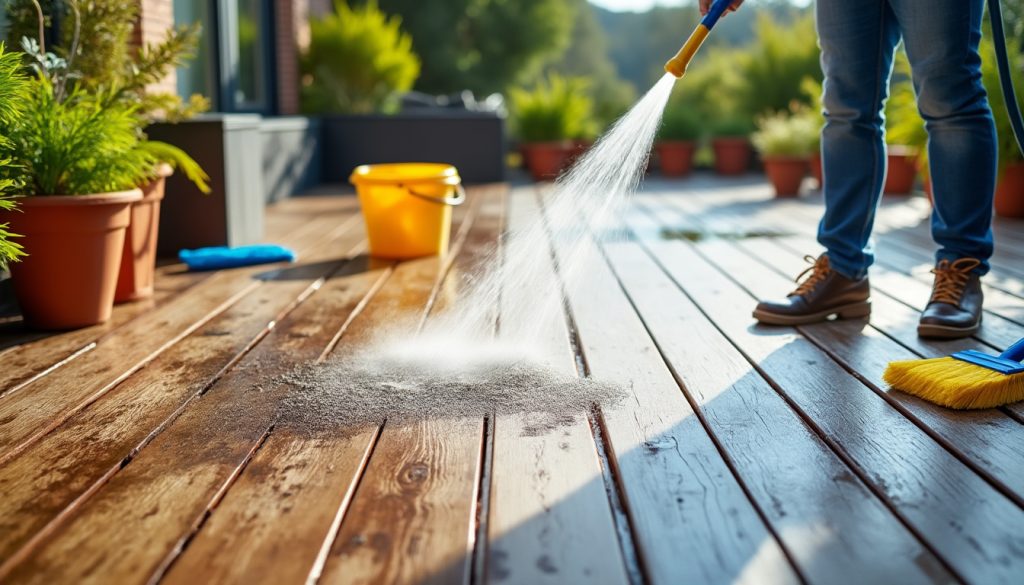 découvrez comment nettoyer efficacement votre terrasse en quelques étapes simples pour la garder propre et agréable toute l'année.